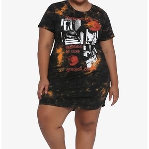 Hot Topic Halloween/Micheal Myers One Good Scare Tie Dye T-shirt Dress Plus Size
